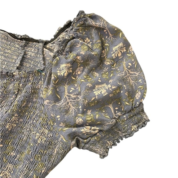 Torrid Plus Size 2 Outlander Mini Challis Smocked Floral Tree Dress with Pockets - Picture 8 of 14